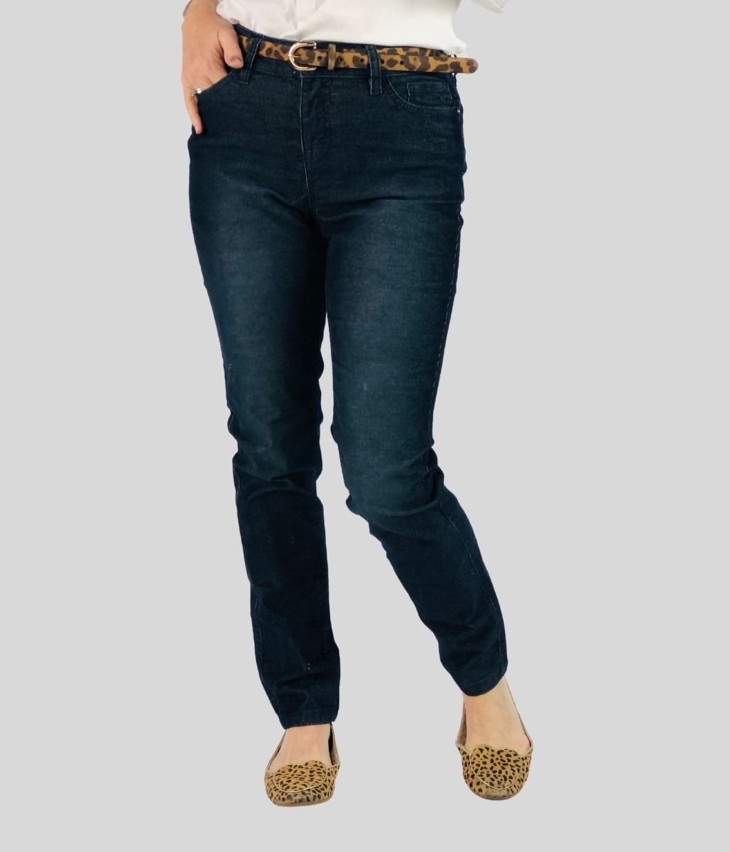 Navy Needlecord Jeans  Size 6R