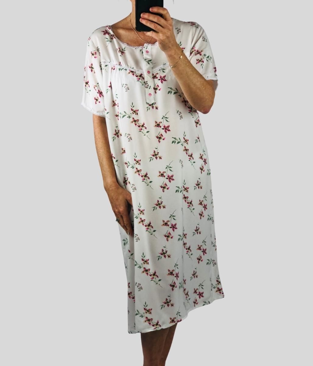 White Floral Nightdress  Size 8/10