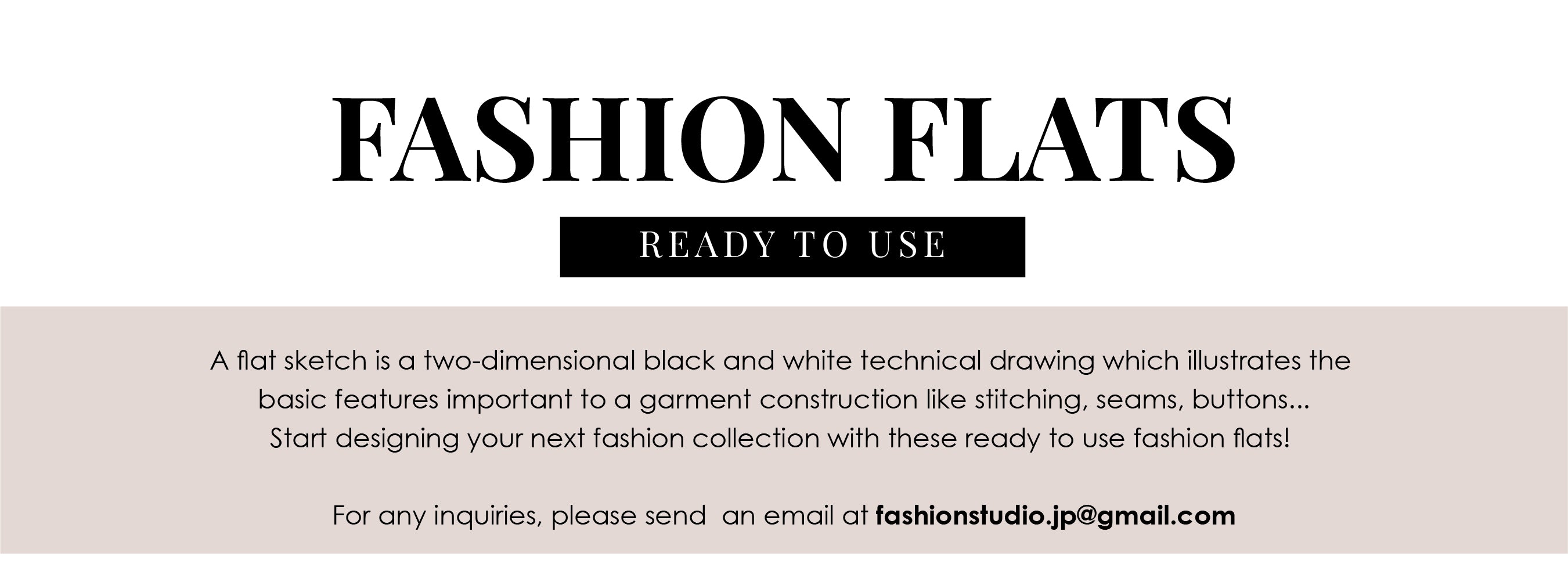 Premium Vector | Flat sketch for fashion design illustration
