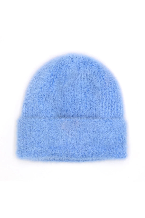 Fuzzy Beanie- Blue