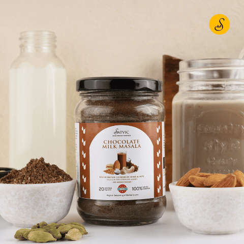 Satvic Foods Chocolate Milk Masala for healthy child growth and development and stronger immunity