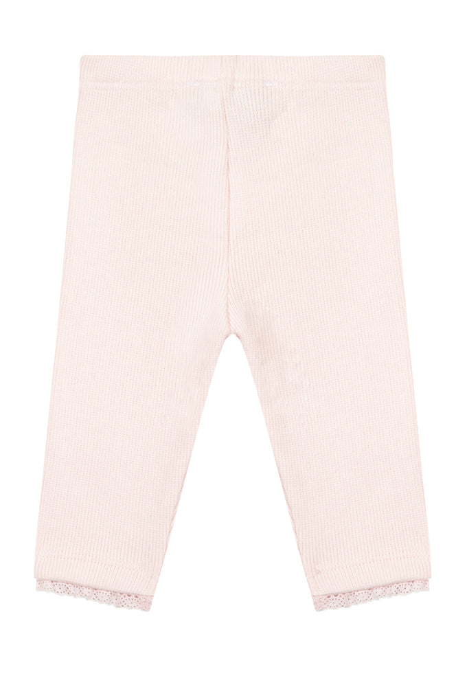 Ribbed jersey leggings - Dusty pink - Kids