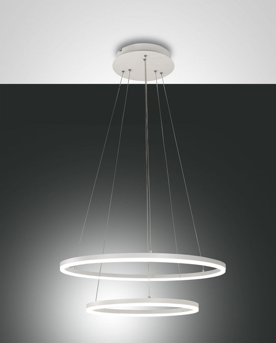 Giotto, Pendelleuchte inkl. Smartluce, LED, 52W, Metall- und Methacrylat, Weiss 1