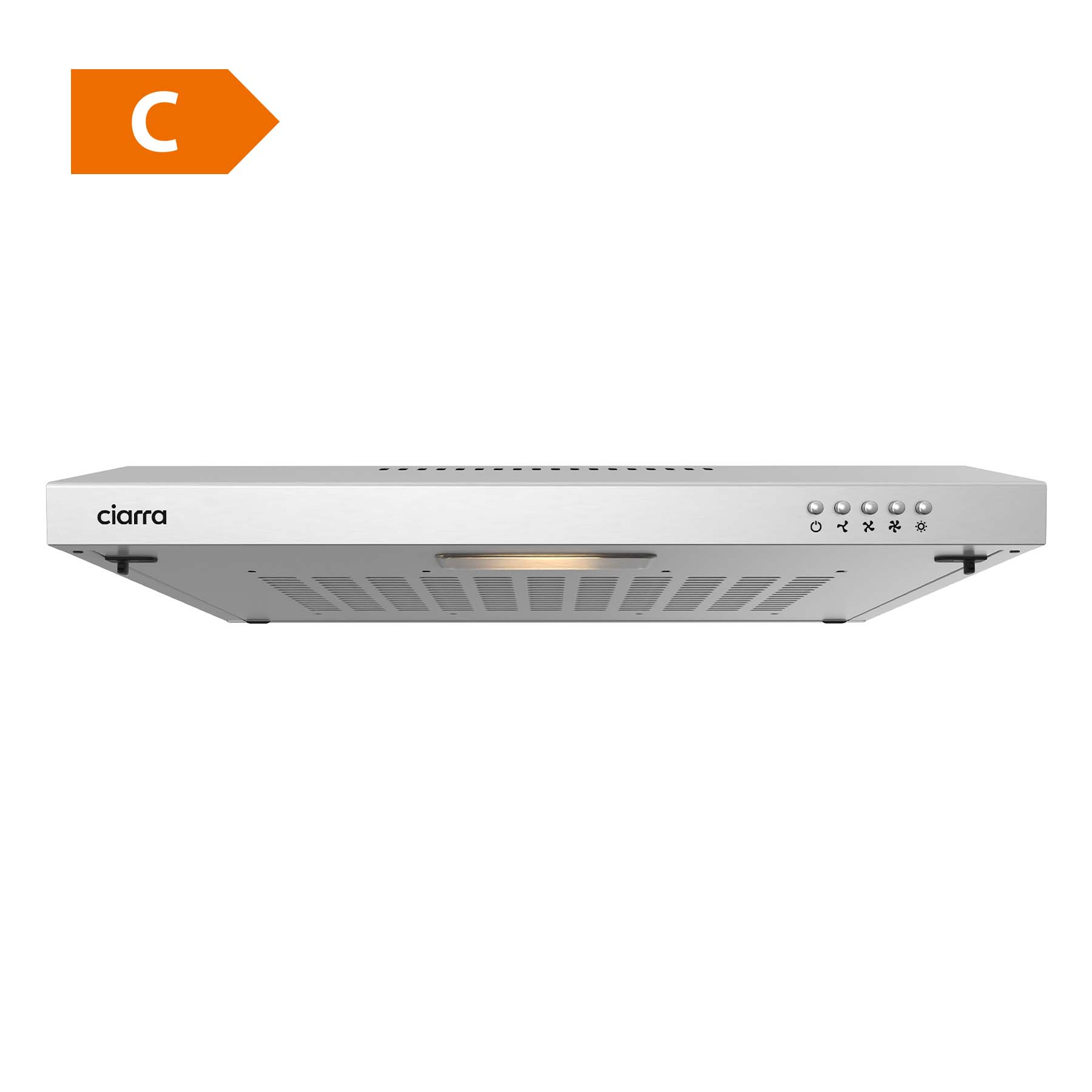 Ciarra Hotte Intégrée 60cm avec LED Eclairage Inox – CIARRA Appliances