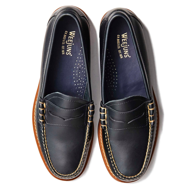 11011 / NAVY (LEATHER SOLE)