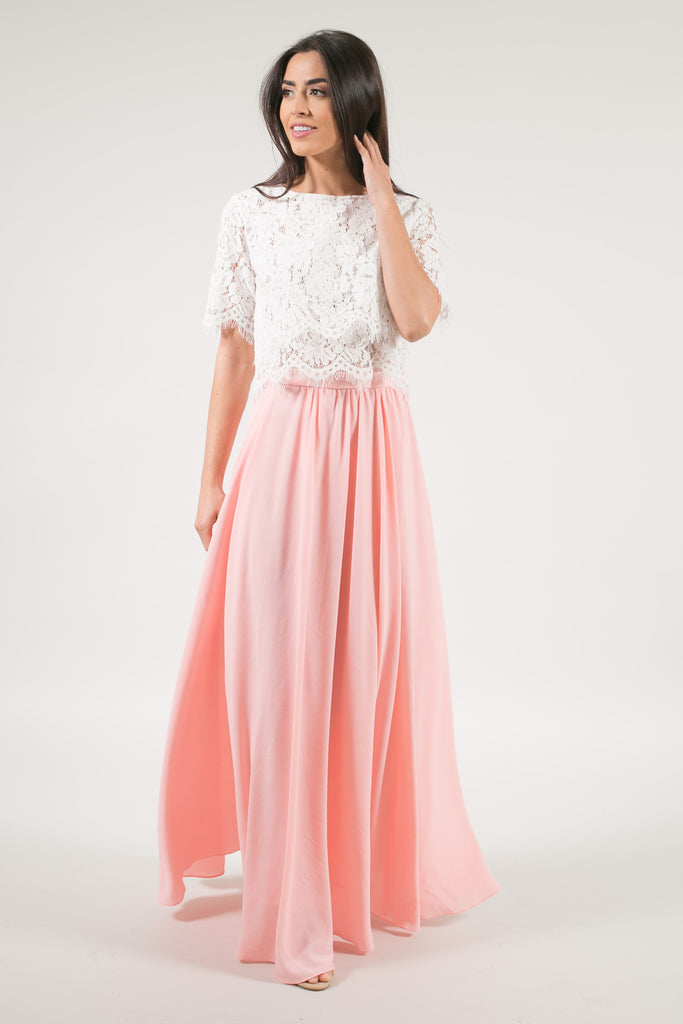 Kelly Peach Blush Full Maxi Skirt – Skylar Belle