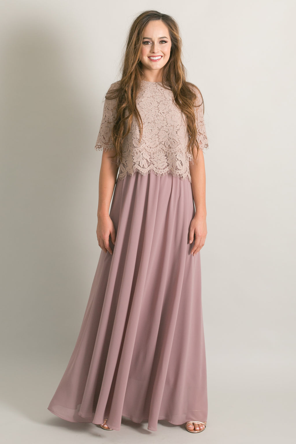 mauve maxi skirt