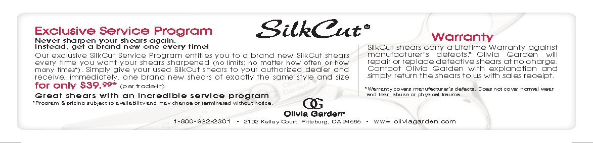 SilkCut Service and Warranty