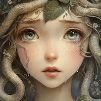 両面キャンバス,キャンバスアート,ゴーゴンの泣き顔