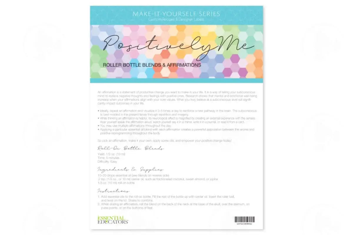 Make-It-Yourself Series: "Positively Me" Recipes and Label Set
