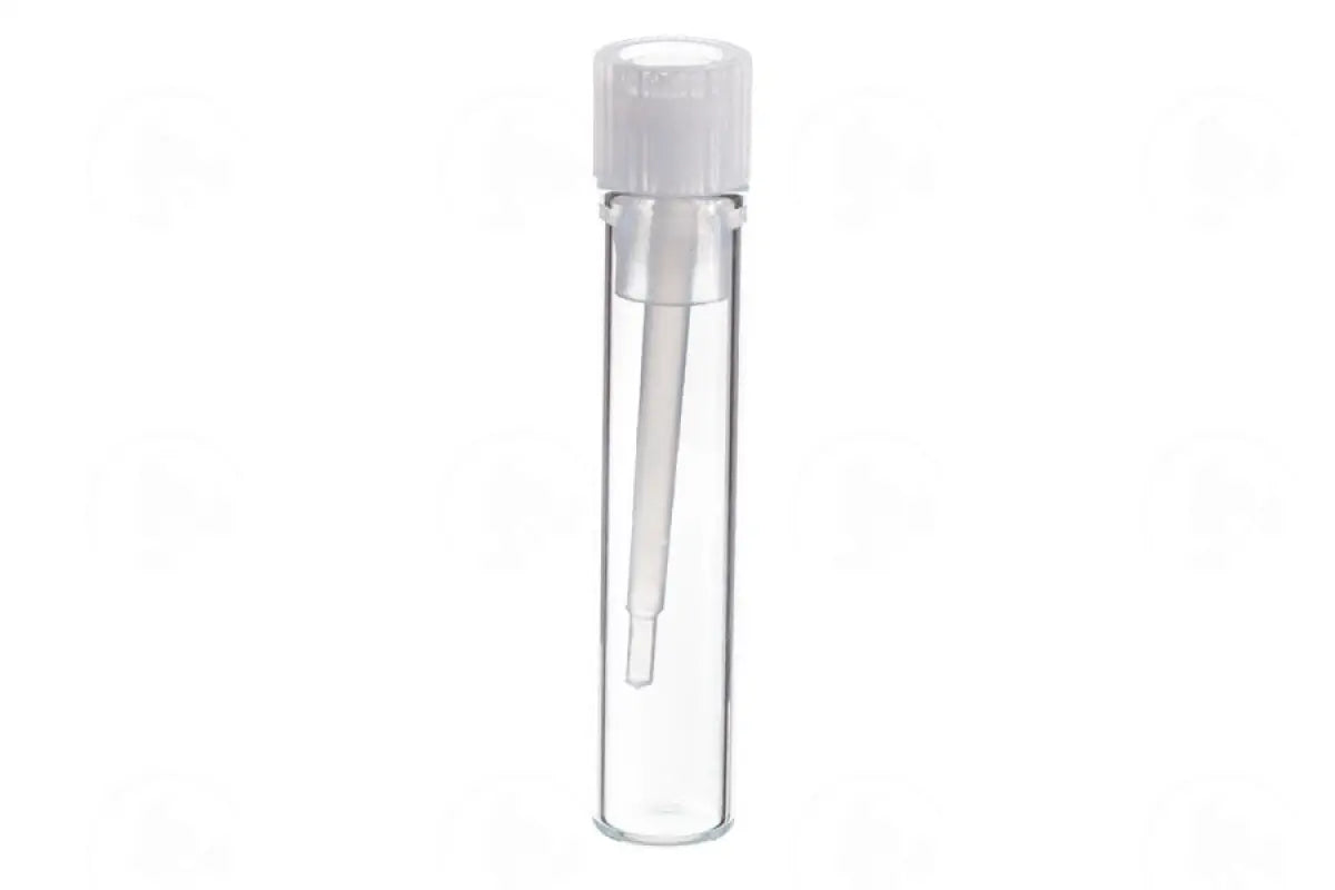 1/6 dram Sample Vials: Clear Glass and Dabber Caps (12 Count)