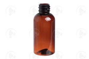 2 oz. Boston Round Bottle: Amber Plastic, 20-410 Neck Size - Abundant Health