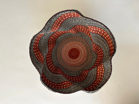 African Waved Art Basket