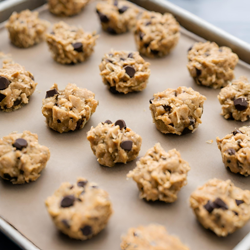 Peanut butter oat chocolate chip protein balls