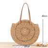 Round Straw Beach Bag