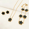 3Pcs Luxury Five Leaf Flower Pendant Necklace - Sexikinis Swim