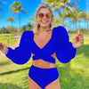 Puffer puff two piece swimsuit