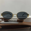 Gold Metal Frame OvalSmallSunglasses - Sexikinis Swim