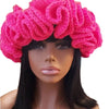 Ruffled Handmade Knit Bucket Hat