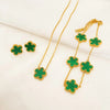 3Pcs Luxury Five Leaf Flower Pendant Necklace - Sexikinis Swim