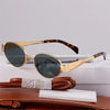 Gold Metal Frame OvalSmallSunglasses - Sexikinis Swim