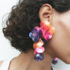 Colorful Shiny Large Shell Earrings - Sexikinis Swim
