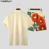 Flower Style men beach short set