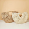 Half Moon Design BasketBeach Straw Bag