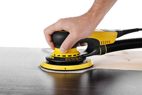 Mirka Orbital Sander used flat on surface