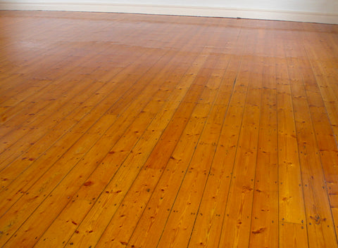 orange pine wood floor