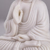 Nabu White Sandstone Meditating Buddha Ornament