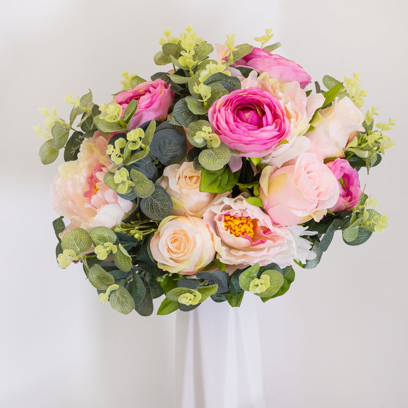 Forever Pink Rose, Peony & Fuchsia Ranunculus Rose Artificial Flowers –  Aufora UK