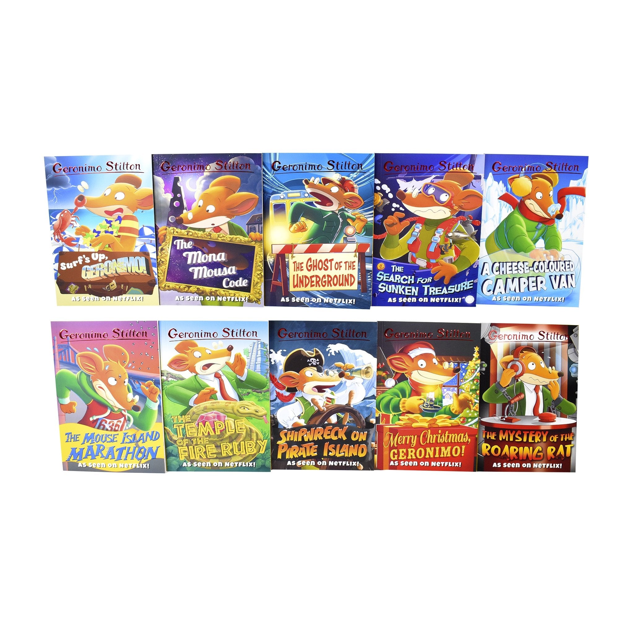 Geronimo Stilton The 10 Book Collection (Series 1) Box Set - Ages 5+ -  Paperback