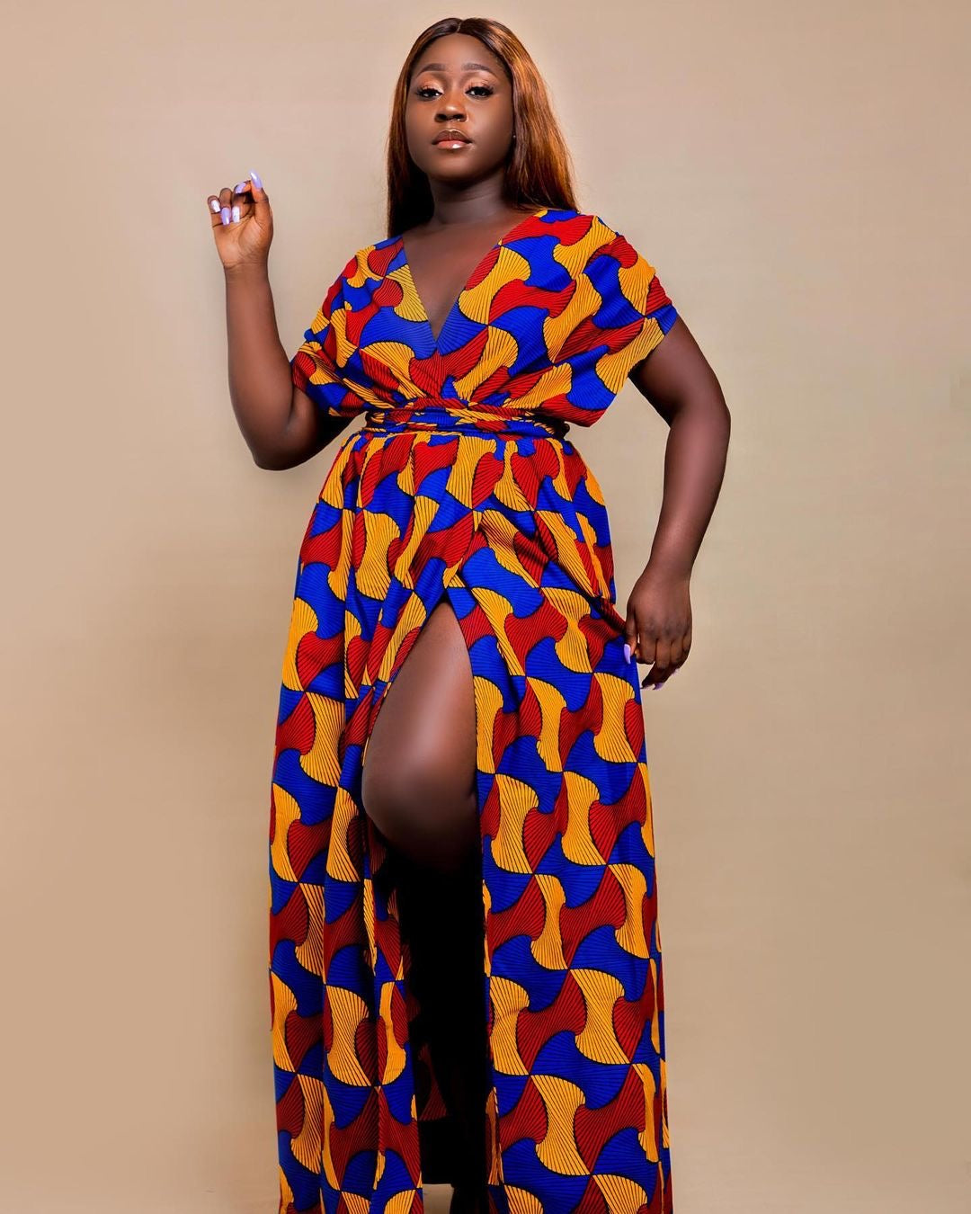 RED BLUE YELLOW MULTI AFRICAN ANKARA PRINT SIZE CLOTHING PARTY MA – Africanclothinghub UK, US, Canada