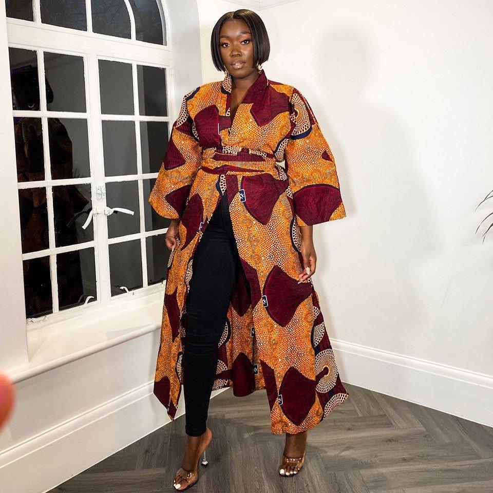 Solo haz Espacioso Duquesa Conjunto de chaqueta de kimono de talla grande con estampado de Ankara –  Africanclothinghub UK, US, Canada