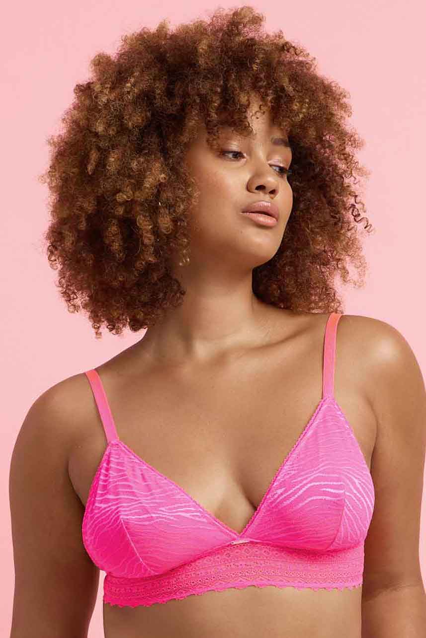 Bella Pink Lace Bralette – Eleven Intimates