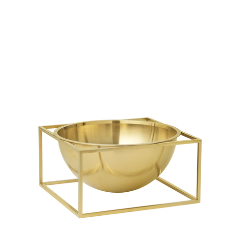 Kubus Bowl Centerpiece Large, Brass