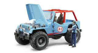 Jeep Cross Country racer blue with driver