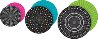 Chalkboard Brights Hanging Paper Fans