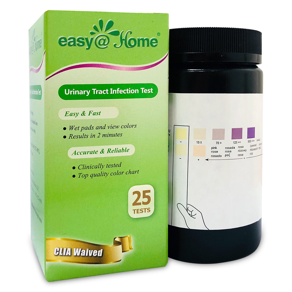 EasyHome Urinary Tract Infection Test Strips, 25 Pack