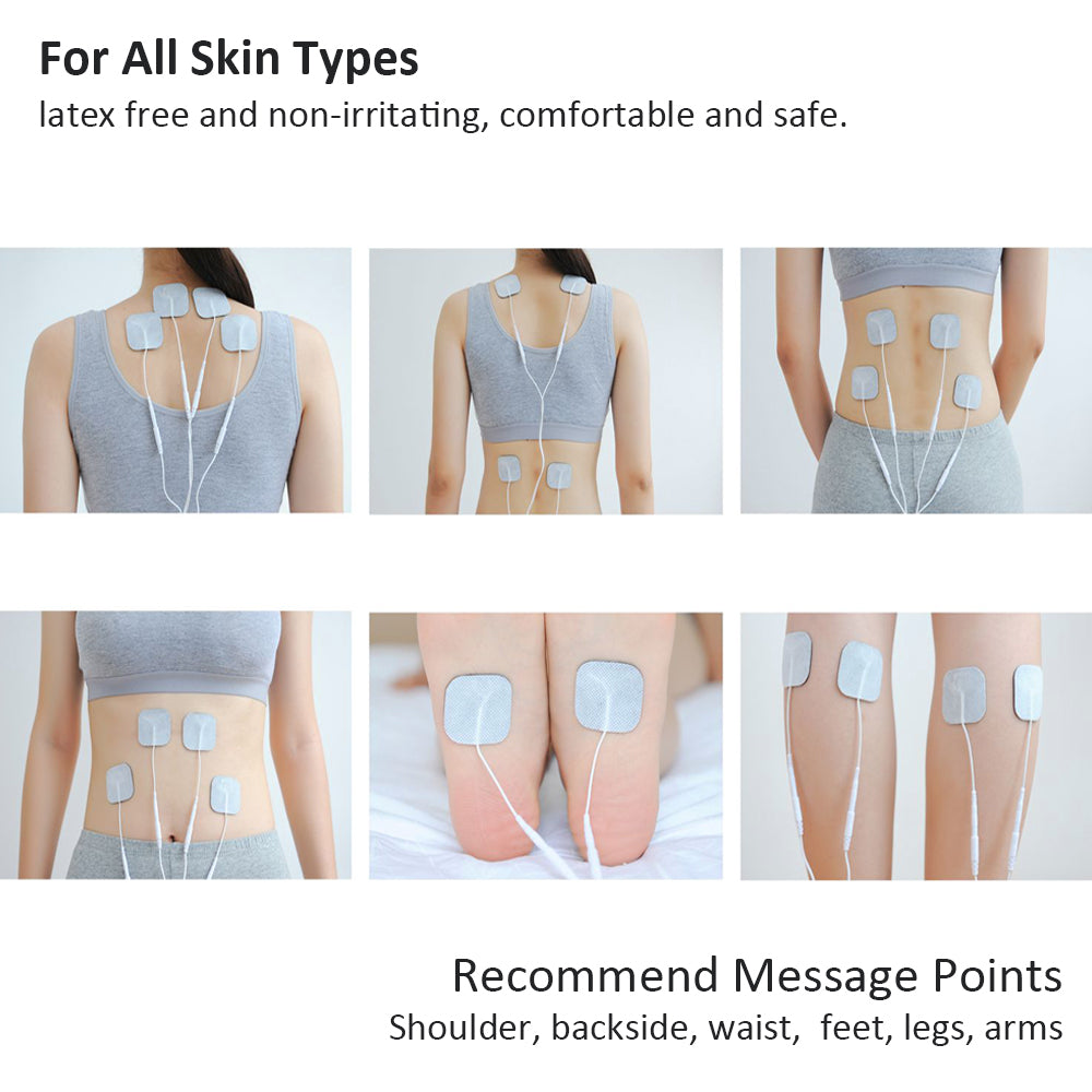 Easy@Home Tens Unit Self Stick Carbon Electrode Pads, Non Irritating D