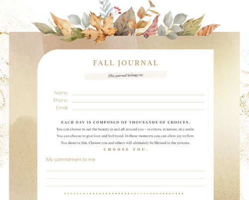 Fall Guided Journal Commitment to Self Page