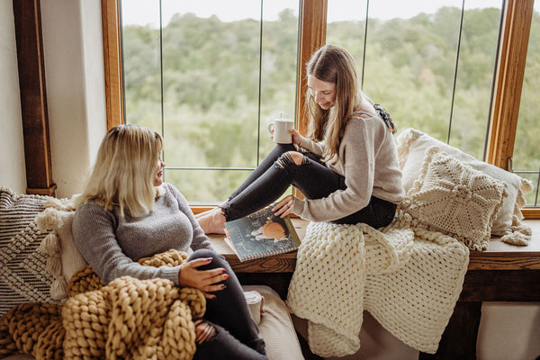 two women communicating boundaries