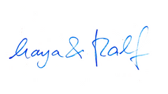 Unterschrift Maya und Ralf