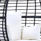 Patio Egg Shape Wicker Lounge Chair - Black Benzara