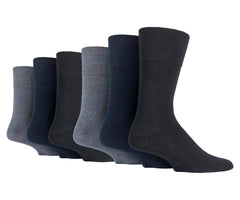 Gentle Grip 6 Pairs Ladies Diabetic Sock 4-8 UK