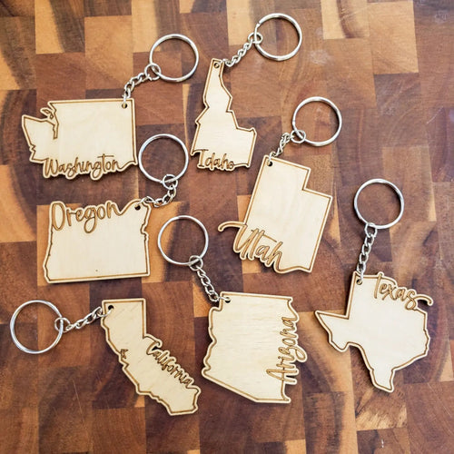 California Map Key Chain - Metal