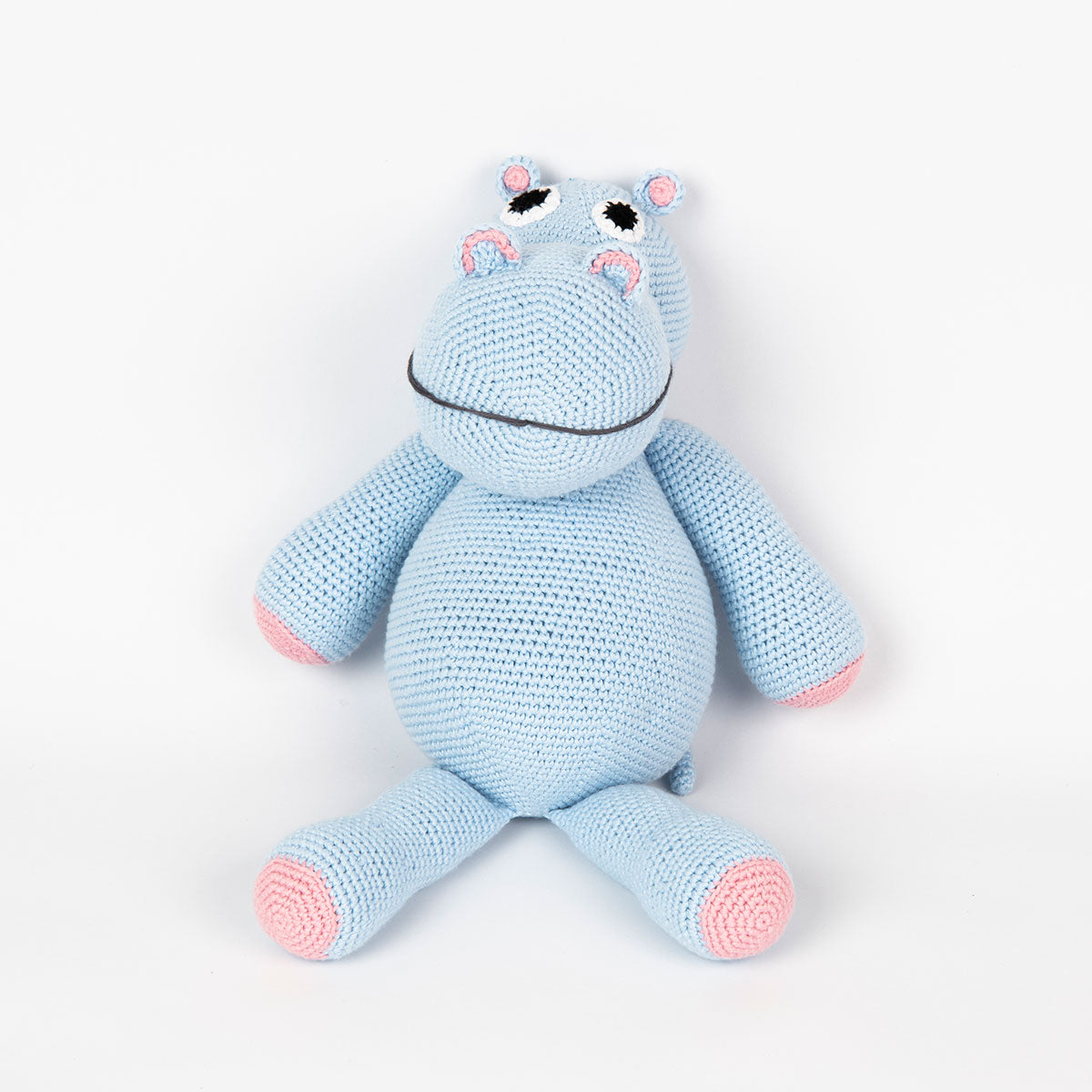 Hugh the Hippo Hand Knitted Organic Stuffed Animal Toy| Cuddoll ...