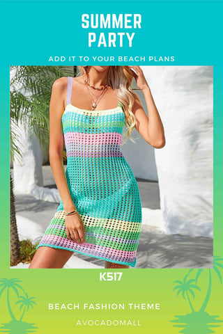 Lake-Green-Women-Cover-Ups-Crochet-Swimsuits-Sleeveless-Bathing-Suit-Bikini-Hollow-Out-Coverup-Beach-Swimwear-Front