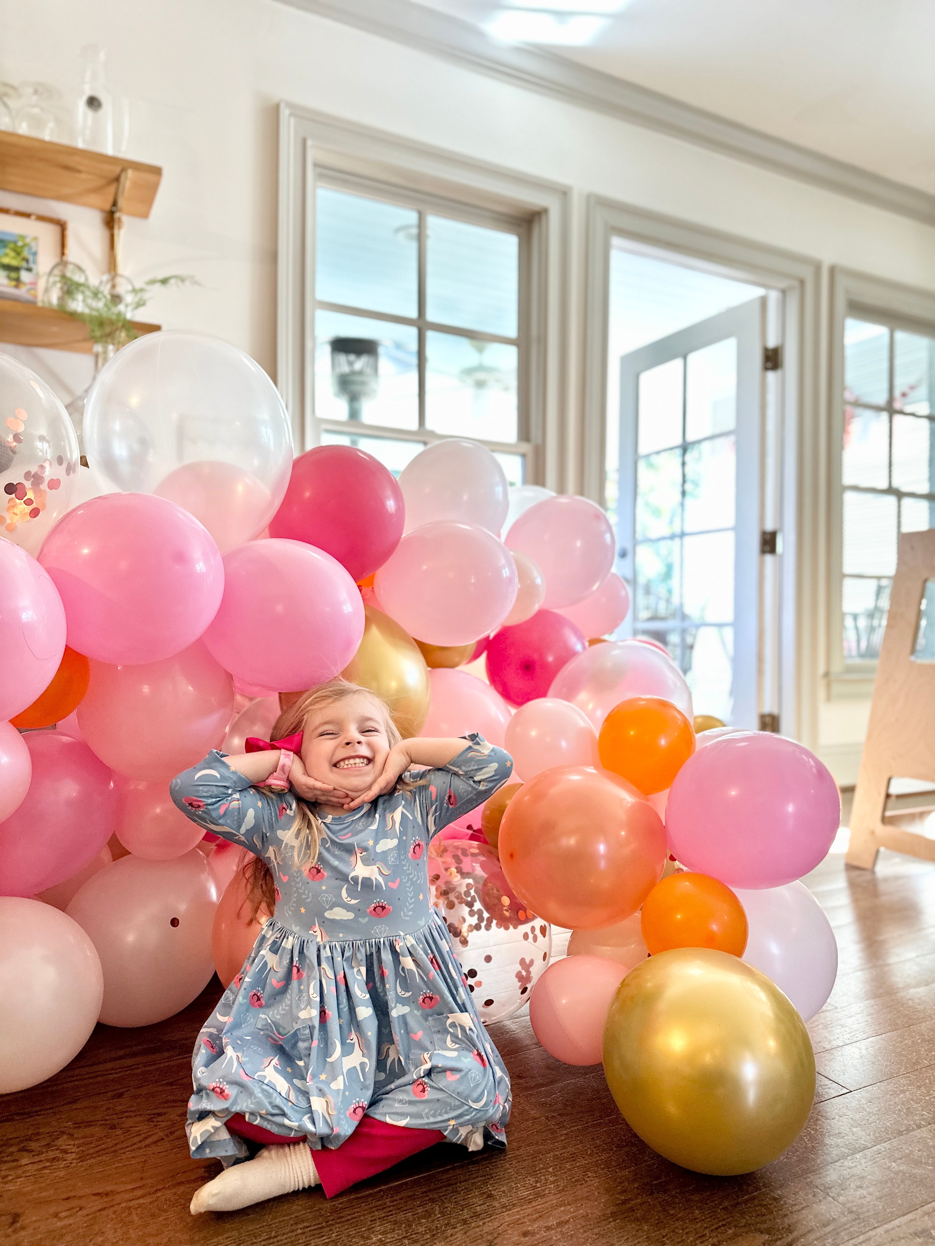 Pink Orange Balloons Party Decor